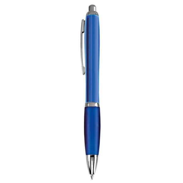Penna economica personalizzata fusto traslucido colore blu