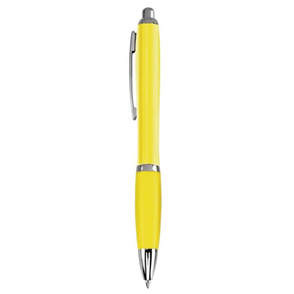 Penna economica personalizzata fusto traslucido colore giallo