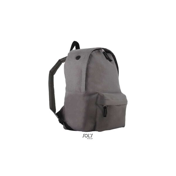 zaino grigio da personalizzare con tasca con zip