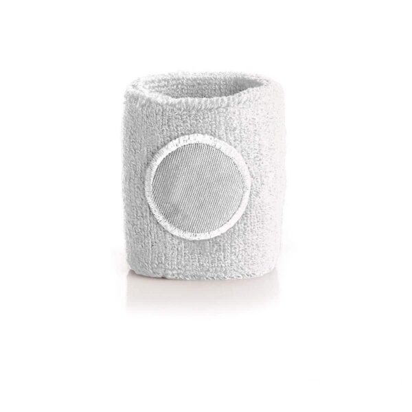polsino tergisudore personalizzato in colore bianco, gadget sportivi personalizzati