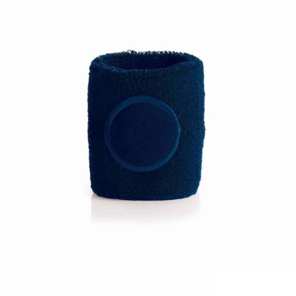 polsino tergisudore personalizzato in colore blu, gadget sportivi personalizzati
