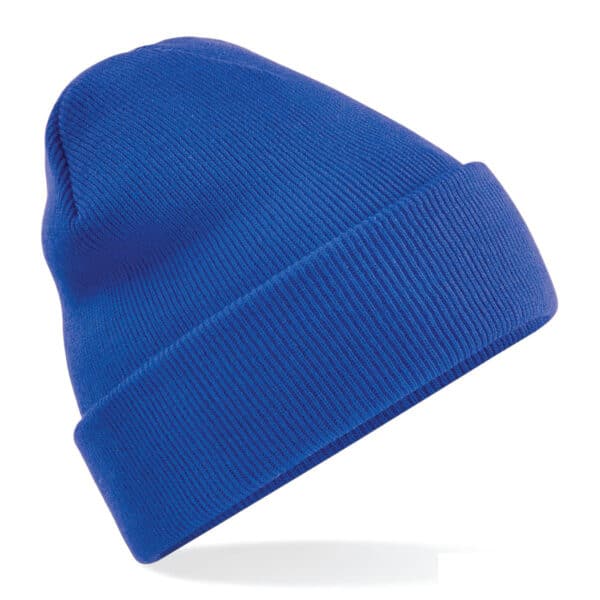 Berretto blu royal brillante a coste