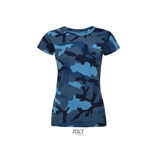 maglietta mimetica blu donna