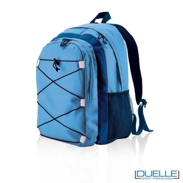 zaino personalizzato sportivo blu royal, gadget sport trekking. Zaino tipo north face