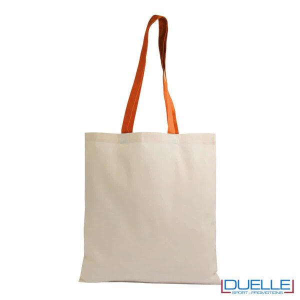 shopper con manici arancioni 135g/m²