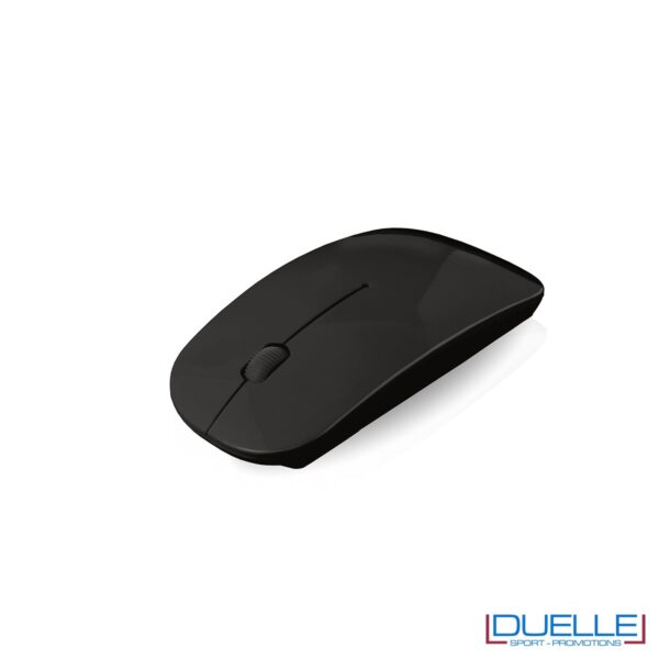 Mouse wireless nero personalizzato con stampa a colori