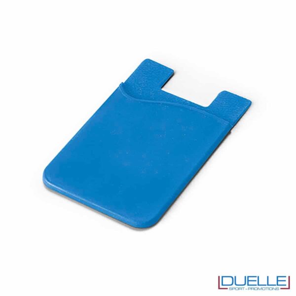 Porta biglietti da visita personalizzato in silicone colore azzurro