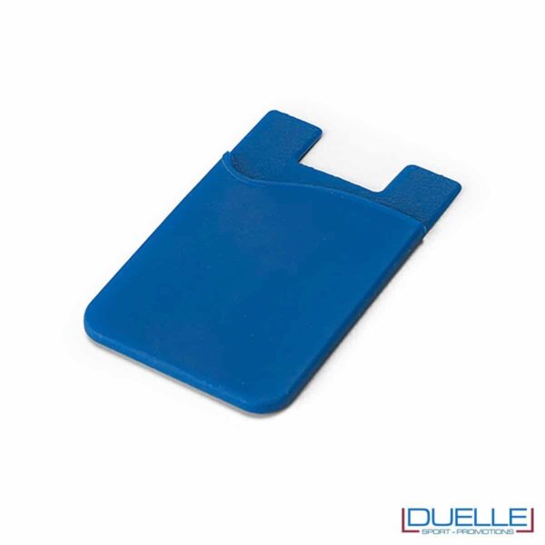 Porta biglietti da visita personalizzato in silicone colore blu