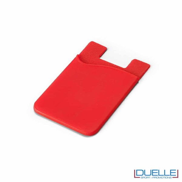 Porta biglietti da visita personalizzato in silicone colore rosso