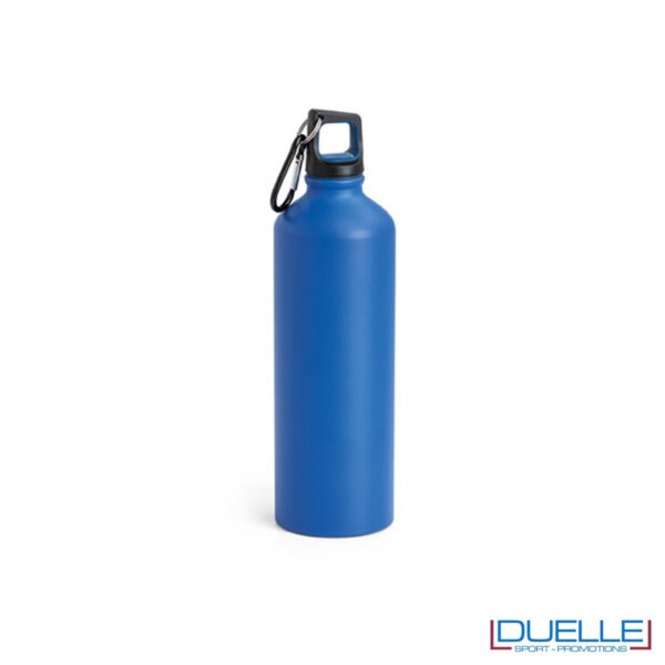 Borraccia in alluminio personalizzata con incisione colore blu