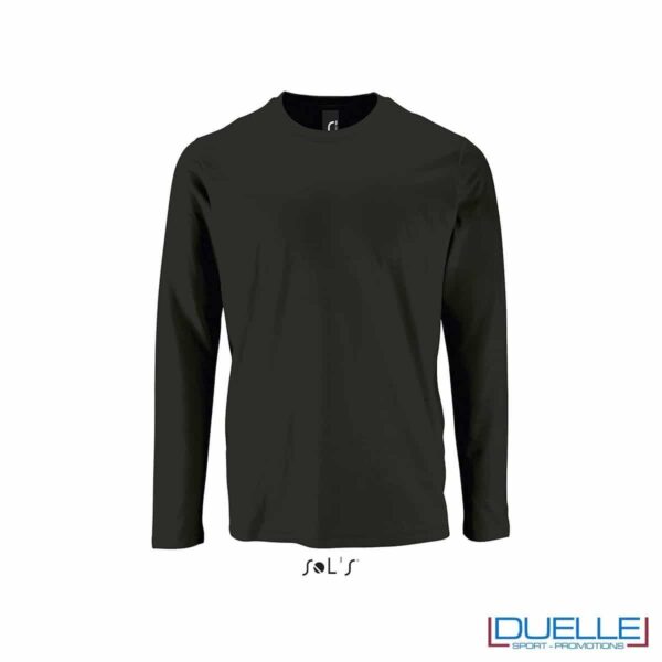 Maglietta manica lunga uomo personalizzata colore nero