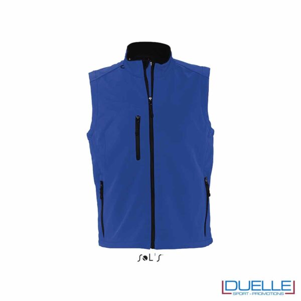 Gilet personalizzato softshell uomo colore blu royal
