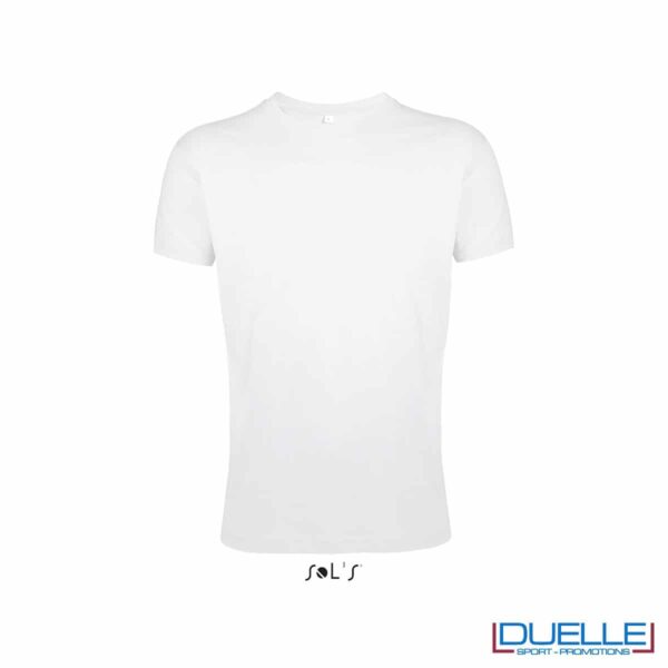 T-shirt girocollo personalizzata slim-fit colore bianco