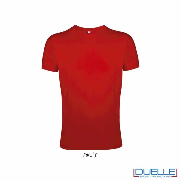 T-shirt uomo personalizzata slim-fit girocollo colore rosso