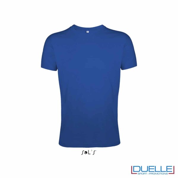 T-shirt girocollo personalizzata slim-fit colore blu royal