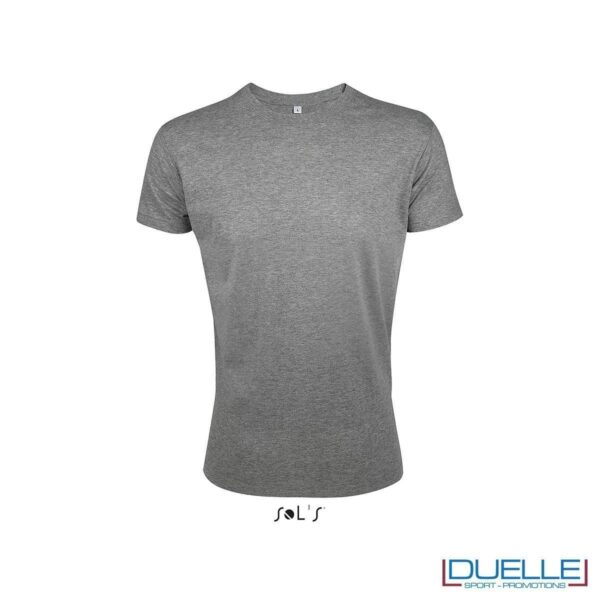 T-shirt uomo personalizzata slim-fit girocollo colore grigio antracite