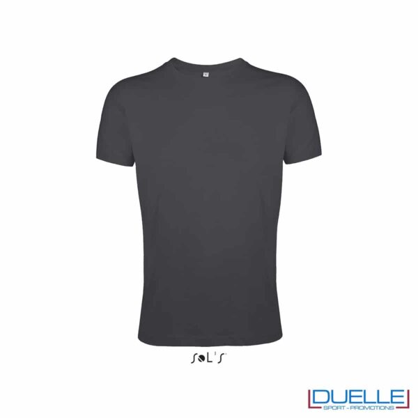 Maglietta uomo personalizzata slim-fit girocollo colore grigio scuro