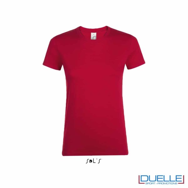 Magliette donna personalizzate con stampe colore rosso