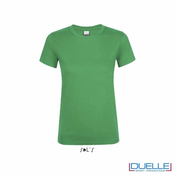 Tshirt donna personalizzata colore verde prato