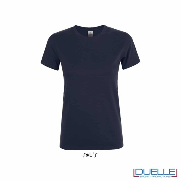 Magliette donna personalizzate colore blu navy
