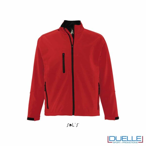 Giacche softshell personalizzate colore rosso