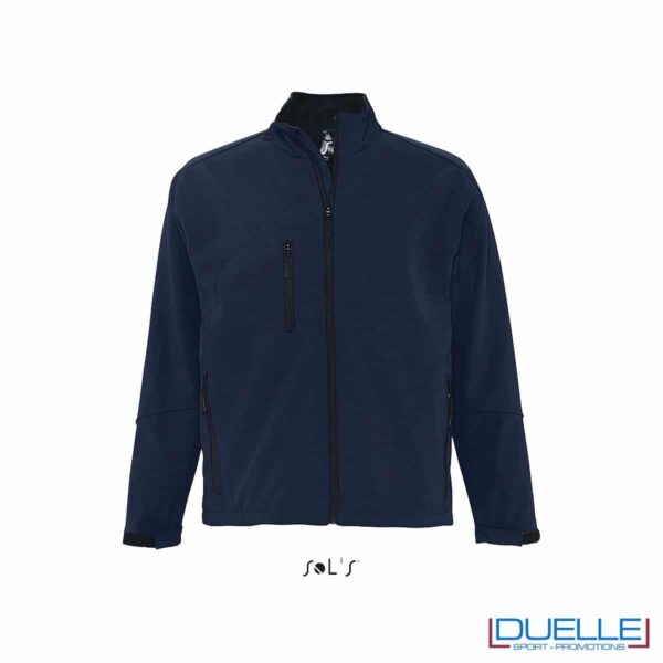 Giacca softshell personalizzata colore blu