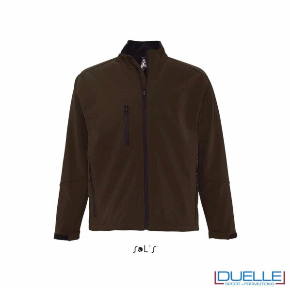 Giacche softshell personalizzate colore cioccolato