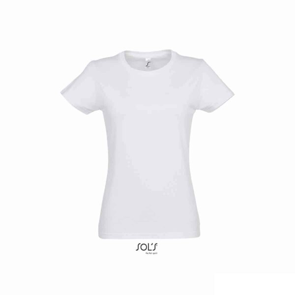 maglia bianca girocollo in cotone da donna