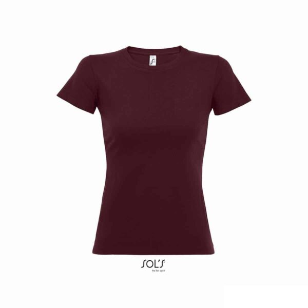 maglietta bordeaux girocollo donna