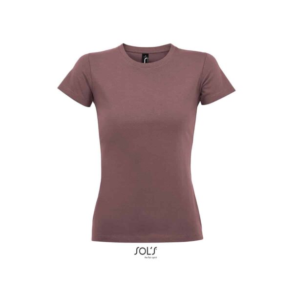 maglia rosa antico girocollo da donna