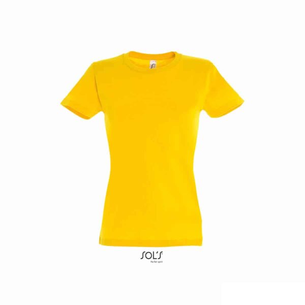 maglietta giallo oro femminile girocollo
