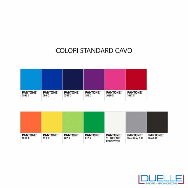 Colori disponibili per Cavetto universale 3 in 1 personalizzato con connettori lightning, microUsb, Usb Type-C