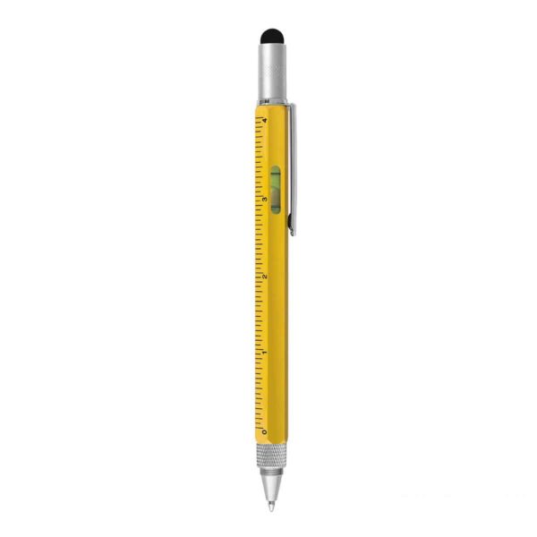 Penne con bolla righello e cacciavite personalizzate con incisione colore giallo