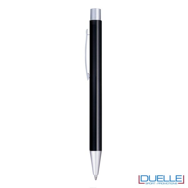 Penna in alluminio personalizzata con incisione laser colore nero