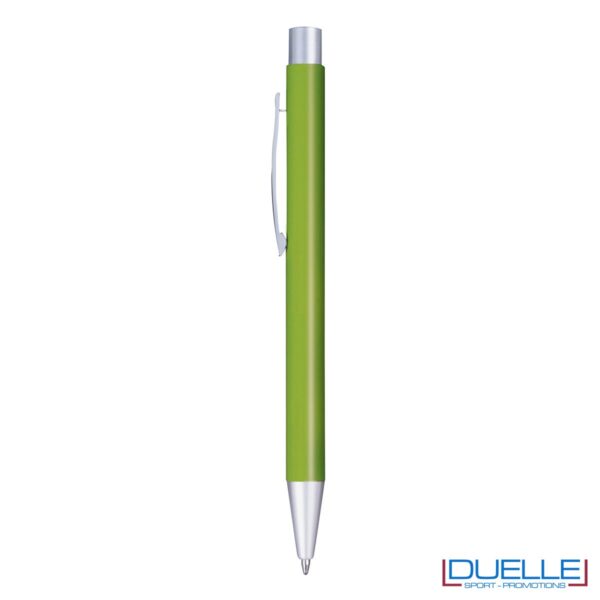 Penna in alluminio personalizzata con incisione laser colore verde chiaro