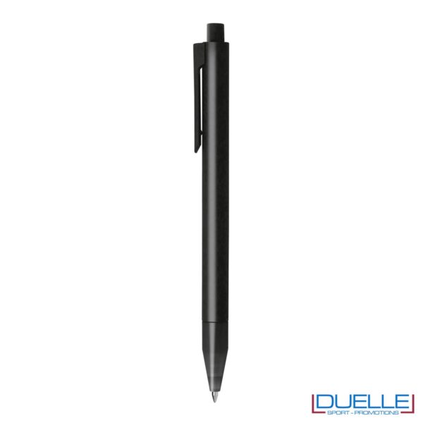 Penna personalizzata con fusto in plastica finitura satinata colore nero
