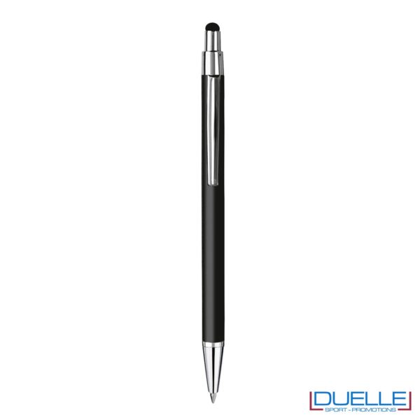 Penna personalizzata finitura soft touch colore nero