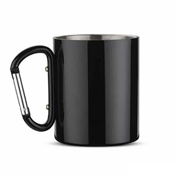 tazza con moschettone nera