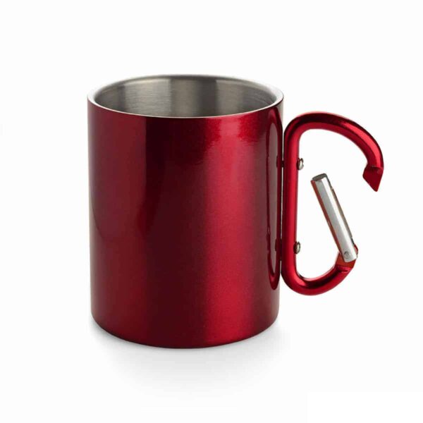 tazza con moschettone rosso