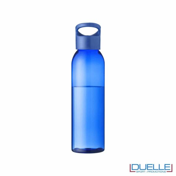 Borraccia in tritan personalizzata con tappo a vite colore blu, capacità 650ml