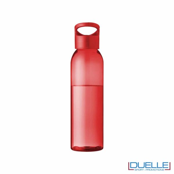 Borraccia in tritan personalizzata con tappo a vite colore rosso, capacità 650ml