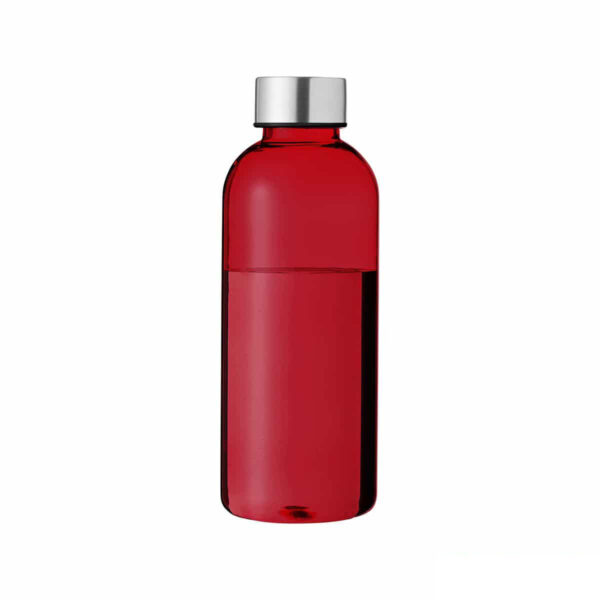 Bottiglia personalizzata in plastica colore rosso 600 ml