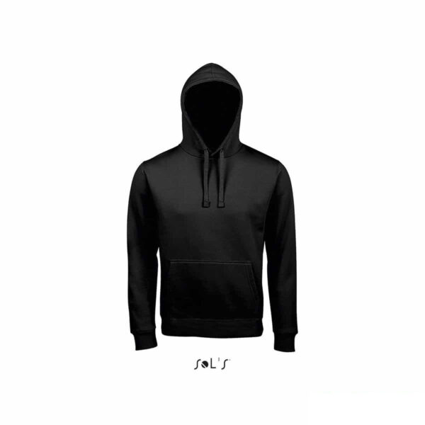 Felpa unisex con cappuccio personalizzata colore nero