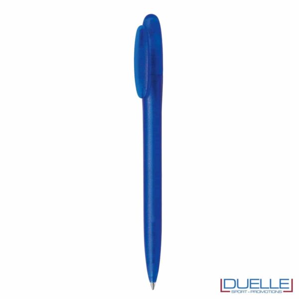Penne fusto frost satinato Made in Italy colore blu, personalizzate con stampa