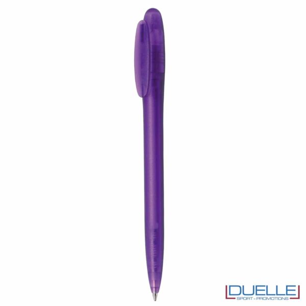 Penne fusto frost satinato Made in Italy colore viola, personalizzate con stampa