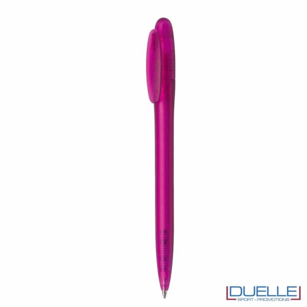 Penne fusto frost satinato Made in Italy colore fuxia, personalizzate con stampa