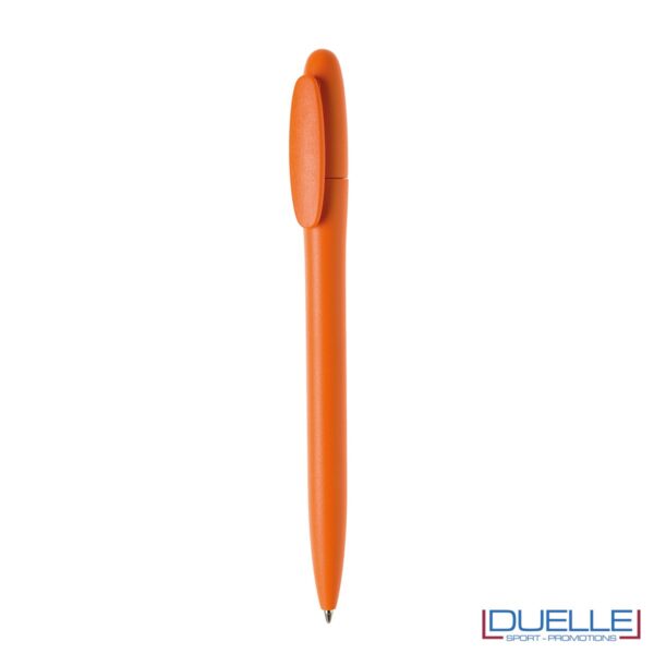 Penna in plastica colore coprente satinato personalizzata arancione