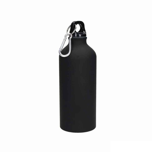 Borraccia sportiva alluminio 600ml personalizzata con incisione laser logo colorato grigio