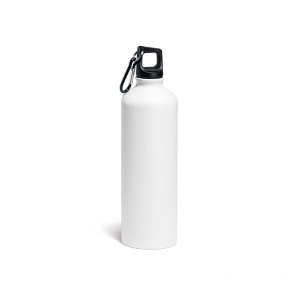 Borraccia in alluminio personalizzata con incisione colore bianco