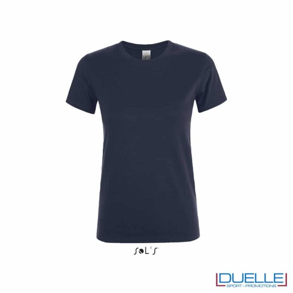 t-shirt personalizzate da donna in colore blu oltremare
